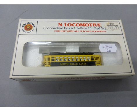 Model Railway - Boxed Bachmann N gauge South Hills Lines tram
