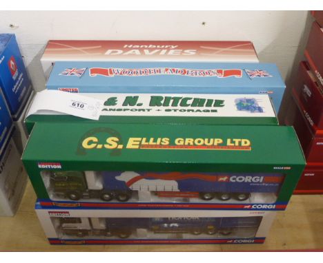 8 Boxed Corgi 1:50 Scale Limited Edition Commercial Vehicles - Hauliers of Renown; CC13416 Hanbury Davies Ltd, CC13902 R & H 
