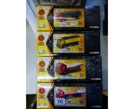 A group of four limited edition Corgi 1:50 scale British Road Services die cast commercial vehicles comprising CC11602 Albion