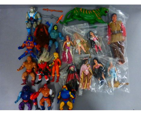 Collection of retro 1980's action figures to include He-Man, Thundercats and Shera