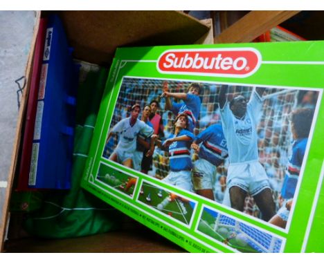 Quantity of Subbuteo including box set, scoreboard etc