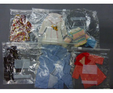Collection of vintage Sindy and Paul doll outfits (6 in total in good condition overall)