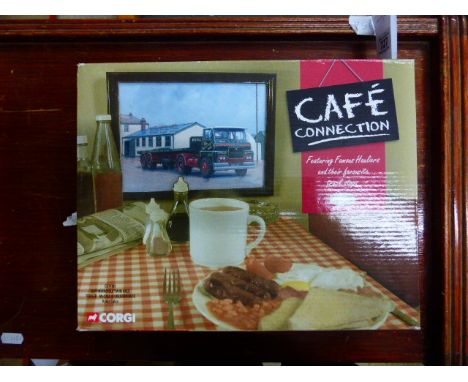 A boxed limited edition Corgi 'Café Connection' 1:50 scale model commercial vehicle; Guy Invincible Twin Axle Trailer; McCall