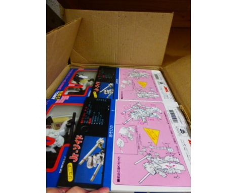 Eight identical boxed 1:155 scale model Japanese Tomy Jr-Zoids JZ-04 models; in original trade box (8)