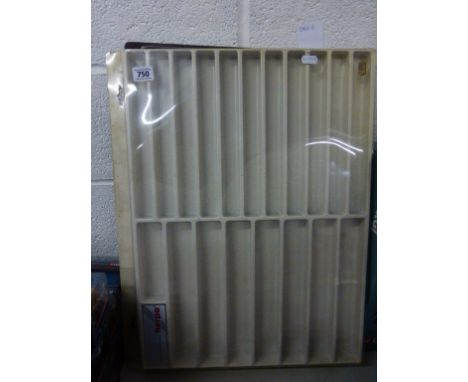 Two vintage Herpa display cases