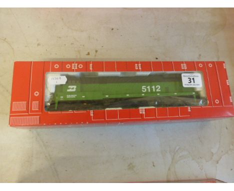 Model Railway - Boxed Atlas HO scale No 8606 Burlington Northern Road 5112 engine