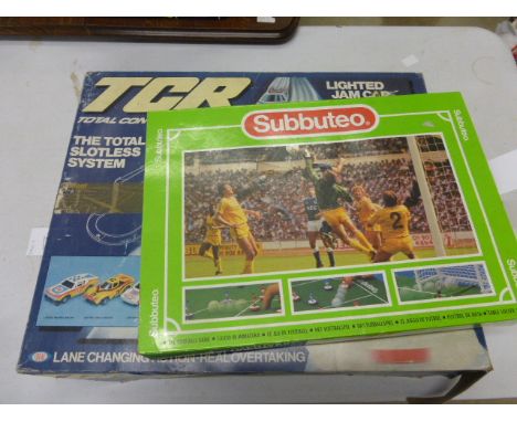 Boxed Ideal TCR Speedway set, plus a boxed Subbuteo set