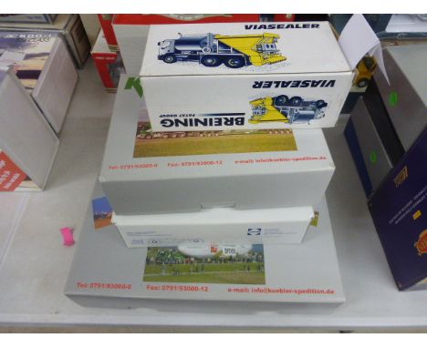 4 Boxed German Diecast Vehicles; Breining Viasealer, Fraport- Flugzeugschlepper 1;50 Scale, Kubler Spedition Conrad Model 1:5