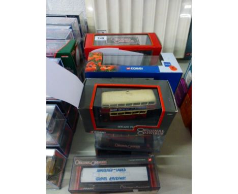 A collection of twelve limited edition boxed and cased die cast 1:76 scale Corgi 'Original Omnibus' model coaches to include'
