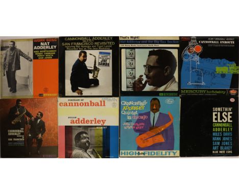 CANNONBALL/NAT ADDERLEY - Stupefying selection of 7 x LPs featuring the immeasurable talents of the Adderley brothers. Titles