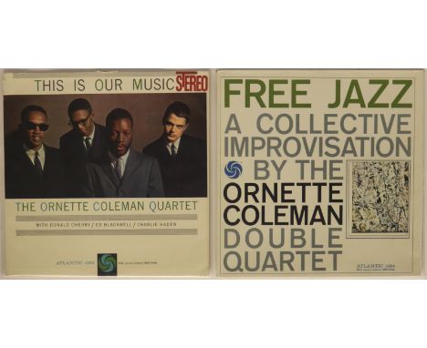 ORNETTE COLEMAN - Fantastic pack of 2 original US Atlantic LPs. Titles are Free Jazz (SD 1364 blue/green label with a white f