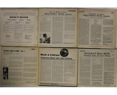 THELONIOUS MONK - Killer selection of 6 x early title/pressing Esquire and Riverside LPs. Titles are Monk's Moods (Esquire 32