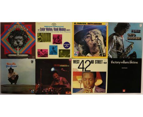 FUSION/CONTEMPORARY/POST BOP - Fascinating collection of 49 x LPs. Artists/titles include Clifford Jordan - Soul Fountain (Vo