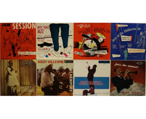 UK COLUMBIA CLEF SERIES - Grand collection of 14 x ace LP releases. Titles include Norman Granz sessions - Jam Session (33CX 