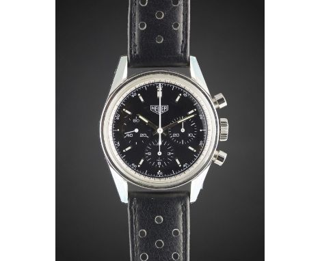 A GENTLEMAN'S STAINLESS STEEL HEUER CLASSIC CARRERA CHRONOGRAPH WRIST WATCH CIRCA 2000, REF. CS3111Movement: 18J, manual wind