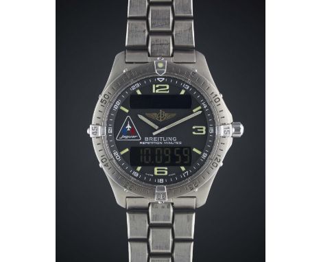 A GENTLEMAN'S TITANIUM BREITLING AEROSPACE REPETITION MINUTES BRACELET WATCHDATED 1997, REF. E65062 CONSIGNED BY THE ORIGINAL
