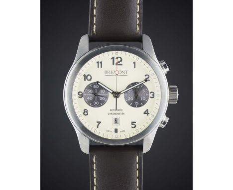 A GENTLEMAN'S STAINLESS STEEL BREMONT ALT1-C CLASSIC CHRONOGRAPH WRIST WATCHDATED 2007, REF. ALT1-C/CR WITH EARLY PRODUCTION 