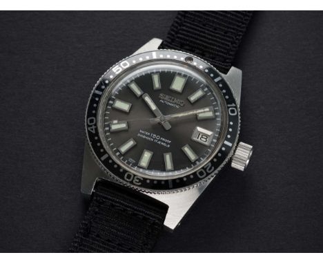 A RARE GENTLEMAN'S STAINLESS STEEL SEIKO "62MAS" 150 METERS AUTOMATIC DIVERS WRIST WATCHCIRCA 1967, REF. 6217-8001 THE FIRST 