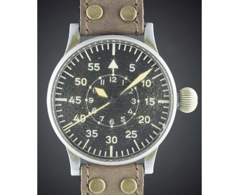 A RARE GERMAN MILITARY LUFTWAFFE B.UHR WEMPE NAVIGATORS OBSERVATION WATCH CIRCA 1940, REF. FL23883 "TYPE B" DIAL Movement: Ma