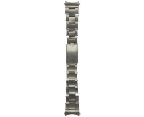 A GENTLEMAN'S STAINLESS STEEL 20MM ROLEX OYSTER RIVETED EXPANDING BRACELETDATED 1965, REF. 6636 WITH 80 END LINKSBracelet: To