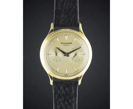 A RARE GENTLEMAN'S 18K SOLID GOLD JAEGER LECOULTRE "FUTUREMATIC" WRIST WATCHCIRCA 1950sMovement: "Bumper" automatic, back-set