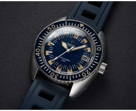 A RARE GENTLEMAN'S STAINLESS STEEL OMEGA SEAMASTER 120 "DEEP BLUE" WRIST WATCH CIRCA 1970, REF. 166.073Movement: 24J, automat