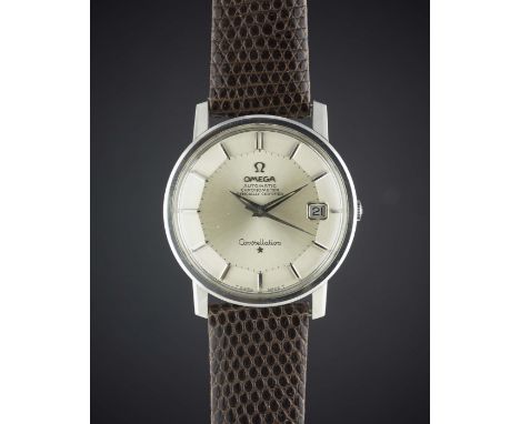 A GENTLEMAN'S STAINLESS STEEL OMEGA CONSTELLATION CHRONOMETER WRIST WATCH CIRCA 1967, REF. 168.010 WITH "PIE PAN" DIALMovemen