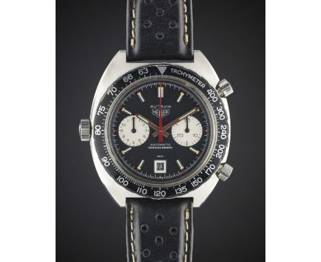 A GENTLEMAN'S STAINLESS STEEL HEUER "VICEROY" AUTAVIA CHRONOGRAPH WRIST WATCH CIRCA 1970s, REF. 1163VMovement: 17J, automatic