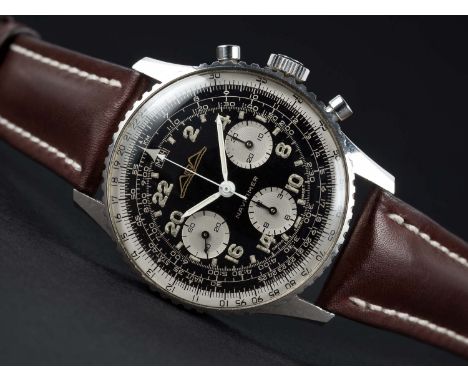 A RARE GENTLEMAN'S STAINLESS STEEL BREITLING AOPA 24 HOUR COSMONAUTE NAVITIMER CHRONOGRAPH WRIST WATCH CIRCA 1965, REF. 809 W