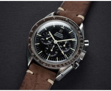 A RARE GENTLEMAN'S STAINLESS STEEL OMEGA SPEEDMASTER PROFESSIONAL "PRE MOON" CHRONOGRAPH WRIST WATCH CIRCA 1968, REF. 145012-