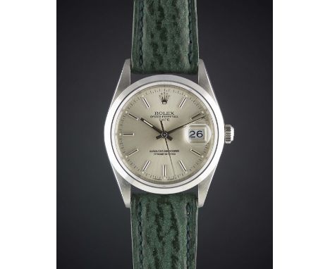 A GENTLEMAN'S STAINLESS STEEL ROLEX OYSTER PERPETUAL DATE WRIST WATCHCIRCA 1994, REF. 15200Movement: 27J, automatic chronomet