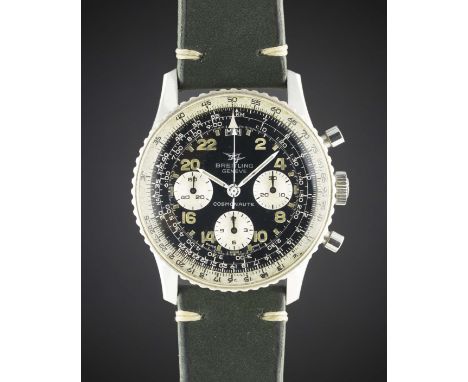 A GENTLEMAN'S STAINLESS STEEL BREITLING 24 HOUR COSMONAUTE CHRONOGRAPH WRIST WATCH CIRCA 1967, REF. 809Movement: 17J, manual 