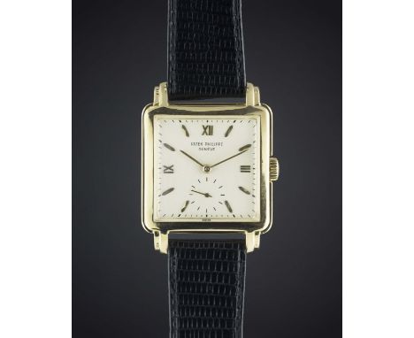 A GENTLEMAN'S 18K SOLID GOLD PATEK PHILIPPE WRIST WATCHCIRCA 1950, REF. 2436Movement: Manual wind, cal. 10-200, signed Patek 