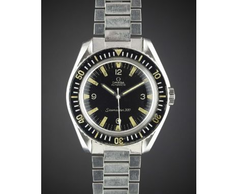 A RARE GENTLEMAN'S STAINLESS STEEL OMEGA SEAMASTER 300 AUTOMATIC BRACELET WATCH CIRCA 1967, REF. 165.024Movement: 24J, automa