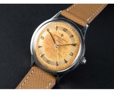 A RARE GENTLEMAN'S STAINLESS STEEL VACHERON & CONSTANTIN WRIST WATCHCIRCA 1950s, REF. 4301 RETAILED BY TÜRLER, WITH TWO TONE 