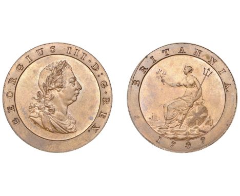 George III (1760-1820), Soho Mint, Birmingham, Pattern Halfpenny, 1797 (late Soho), by C.H. Küchler, in copper, laureate bust