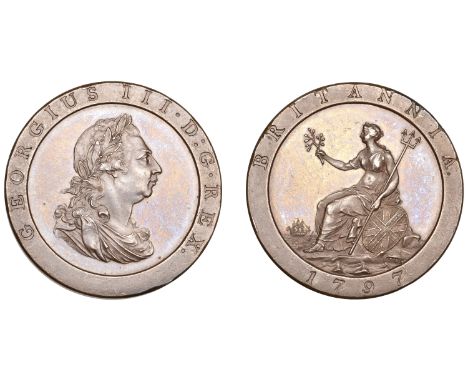 George III (1760-1820), Soho Mint, Birmingham, Proof Penny, 1797 (late Soho), in bronzed-copper, obv. from a retouched curren