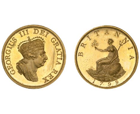 George III (1760-1820), Soho Mint, Birmingham, Pattern Halfpenny, 1799 (early Soho), by C.H. Küchler, in gilt-copper, bust le