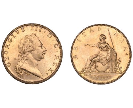 George III (1760-1820), Soho Mint, Birmingham, Pattern Halfpenny, 1790 (early Soho), by J.-P. Droz, in brown-gilt copper, lau