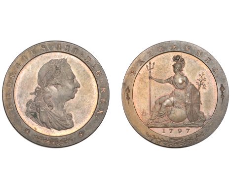 George III (1760-1820), Soho Mint, Birmingham, Pattern Penny, 1797 (early Soho), by C.H. Küchler, in copper, small draped bus