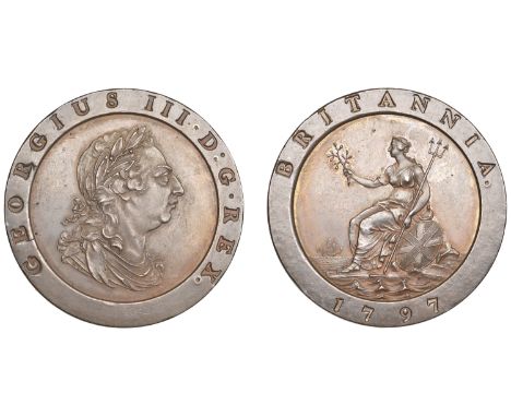 George III (1760-1820), Soho Mint, Birmingham, Proof Twopence, 1797 (late Soho), in copper, draped bust right, wreath of 10 l