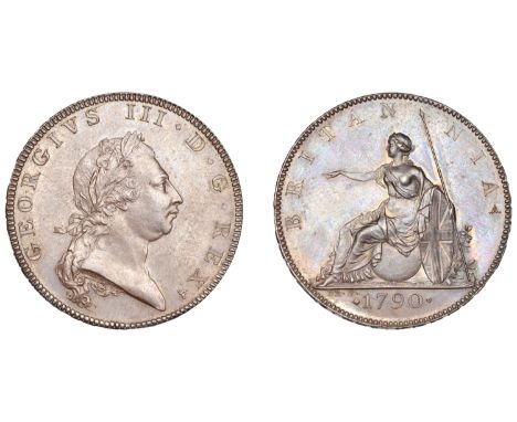 George III (1760-1820), Soho Mint, Birmingham, Pattern Halfpenny, 1790 (late Soho), by J.-P. Droz, in bronzed-copper, laureat