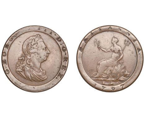 George III (1760-1820), Soho Mint, Birmingham, Penny, 1797, a contemporary forgery from official dies stolen from the Soho mi