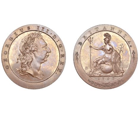 George III (1760-1820), Soho Mint, Birmingham, Pattern Penny, 1797 (late Soho), by C.H. Küchler, in bronzed-copper, large und