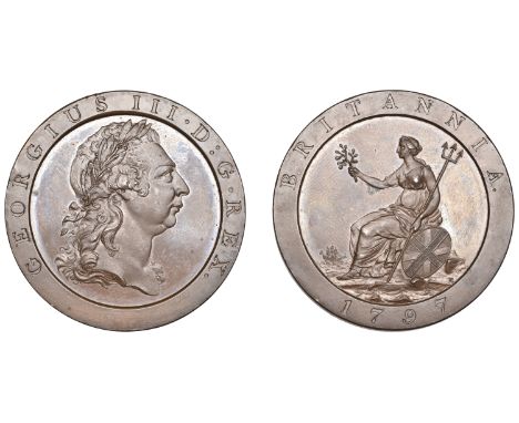 George III (1760-1820), Soho Mint, Birmingham, Pattern Penny, 1797 (late Soho), by C.H. Küchler, in bronzed-copper, large und