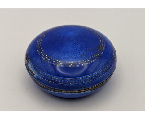 An early 20th century silver 925 Guilloche enamel trinket box by Gustav Gaudernack for David AndersonLocation: 