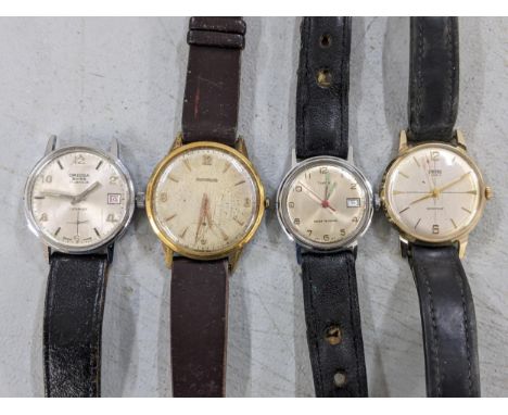 Four mixed gents wristwatches to include a Smiths, Timex, Oriosa  and Movado watch Location: 