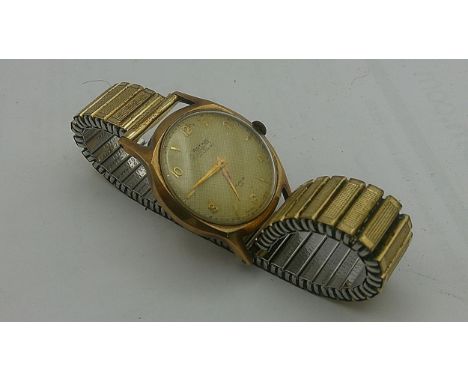 A Rotary 9ct gold cased gentleman's wristwatch faced an Arabic and baton dialLocation: 