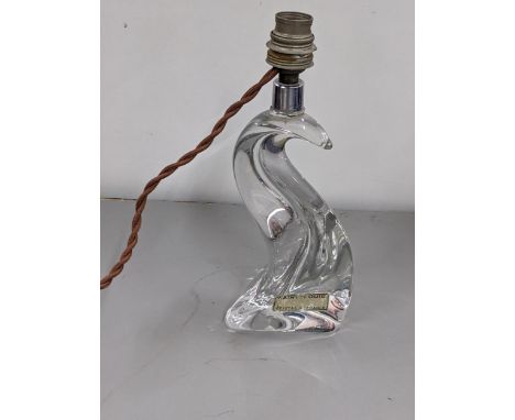 A Saint-Louis crystal de France Art Glass lamp, 22cm highLocation: 