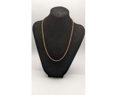 A 9ct gold belcher chain, total weight 16.4gLocation: 
